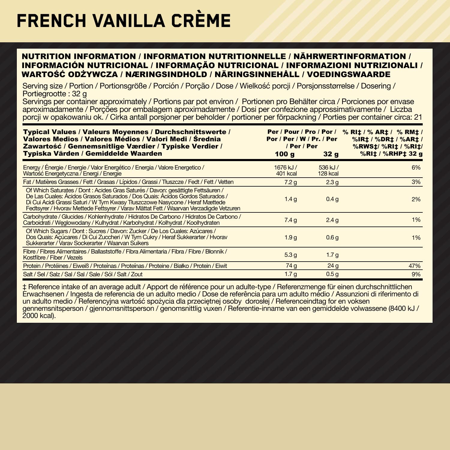 Optimum Nutrition Gold Standard 100% Proteine Vegetali in Polvere, Gusto Crema alla Vaniglia Francese, 684g, 21 Porzioni