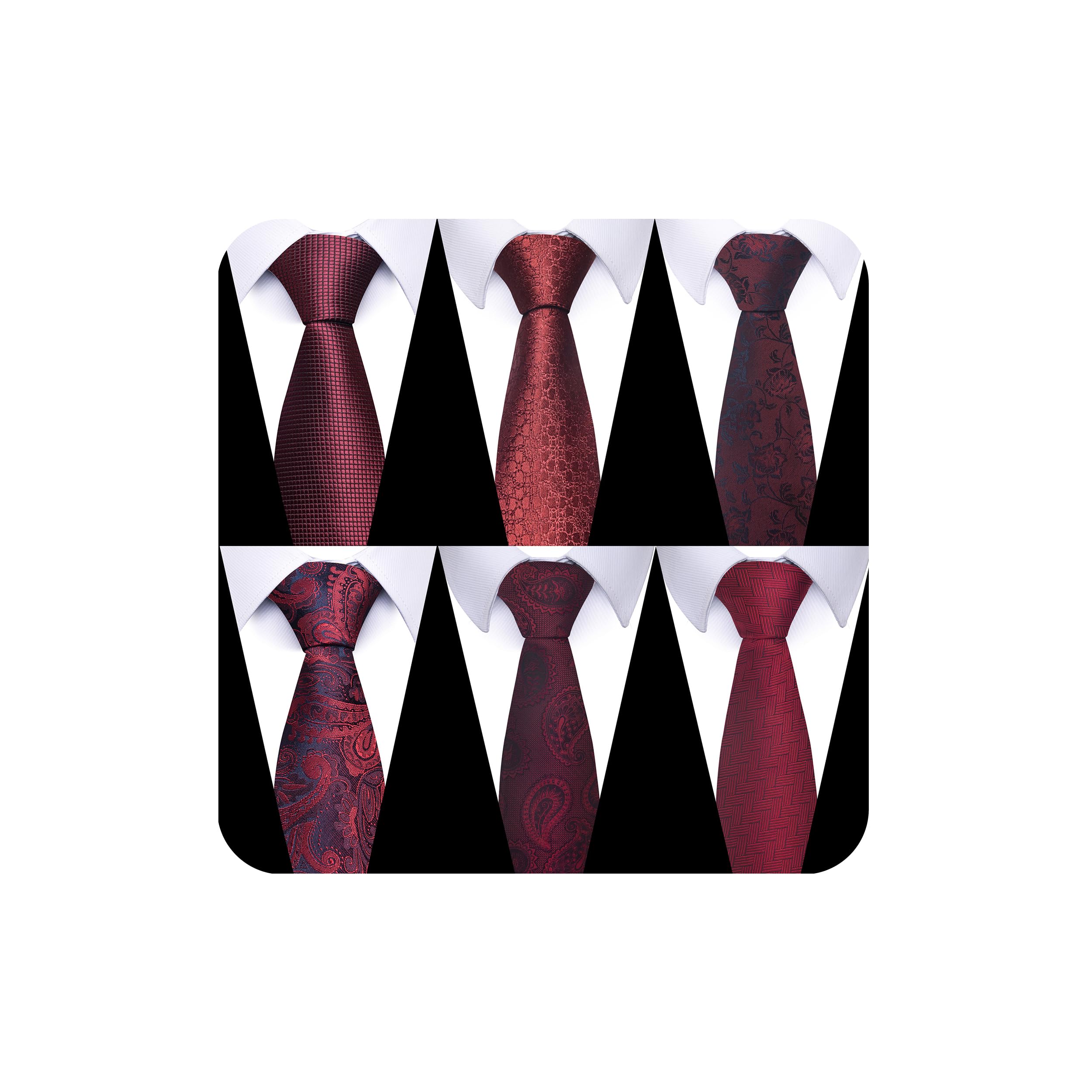 joy alice Tie For Men 6 PCS Necktie Woven Jacquard Neck Ties Set