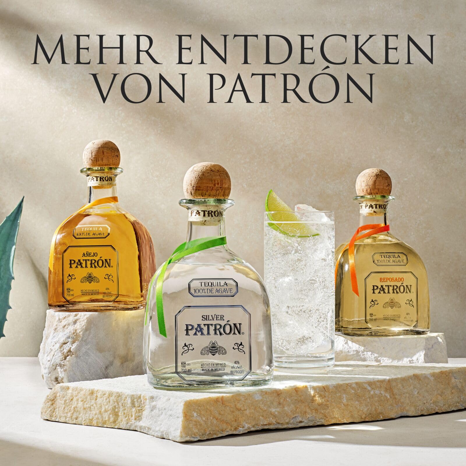 PATRÓN Silver Premium Tequila 40% vol. 70cl Limited-Edition Mexican Heritage-Dose 100% blaue Weber-Agave
