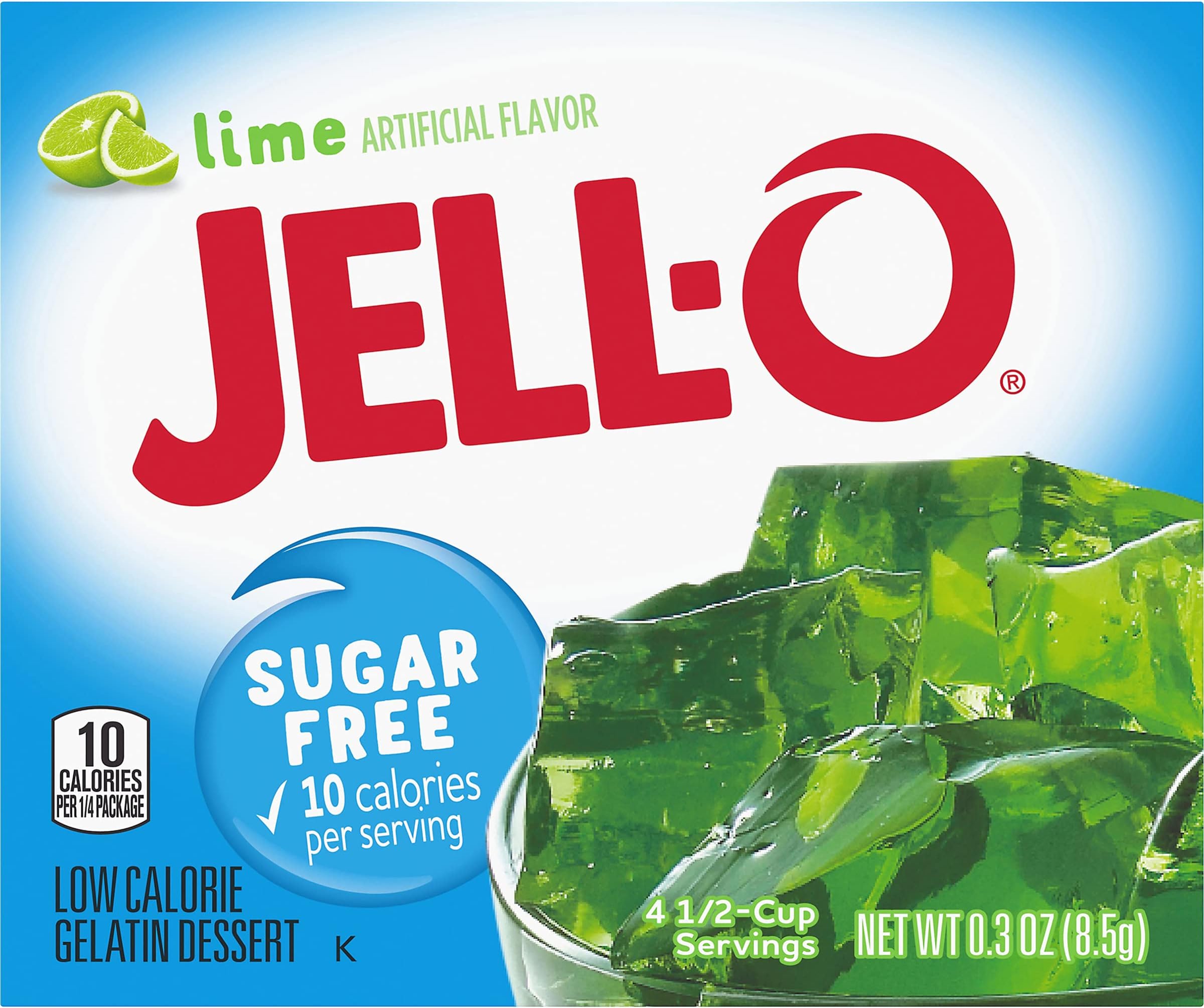 JELL-O Lime Gelatin Dessert Mix (.03 oz Boxes, Pack of 6)