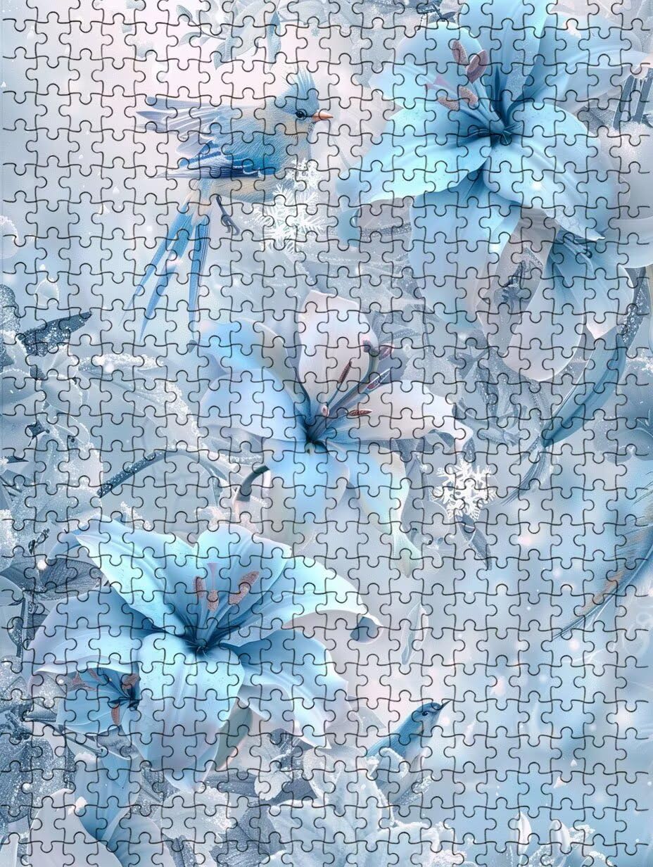 Blauer Vogel Puzzle 5000 Teile Erwachsene, Jigsaw Puzzle 5000 Teile, Komplex Herausfordernd Puzzles, Familie Aktivität Spiele, Impossible Klassische Puzzles, für Wanddekoration und Geschenke FNKL2-630