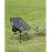 iClimb Ultralight Compact Camping Folding Beach Chair with Anti-Sinking Large Feet and Back Support Webbing (Black Grid- Square Frame)