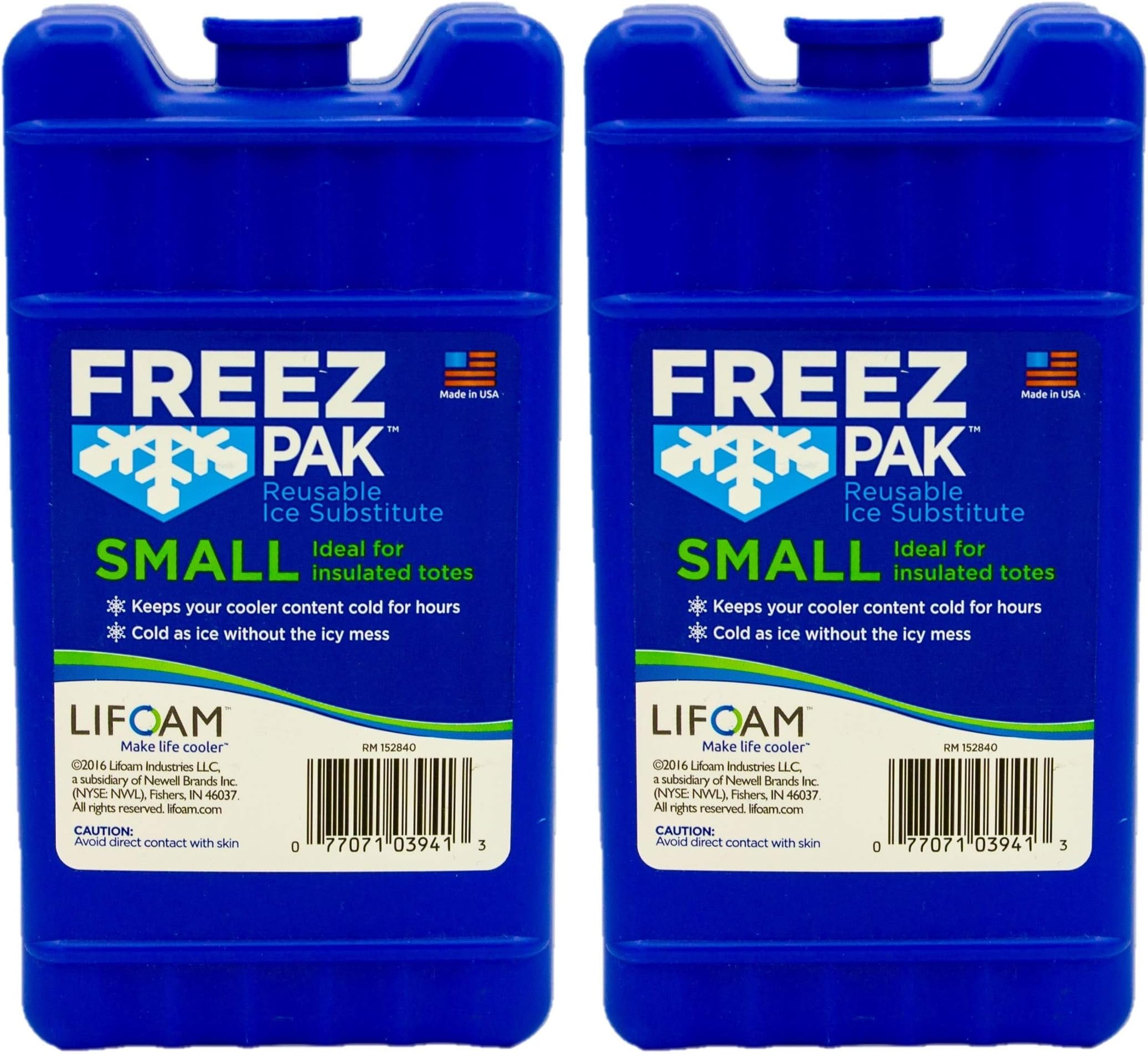 Freez Pak Reusable Ice Pack (2 Pack) Ice Packs for Lunch Bags and Coolers