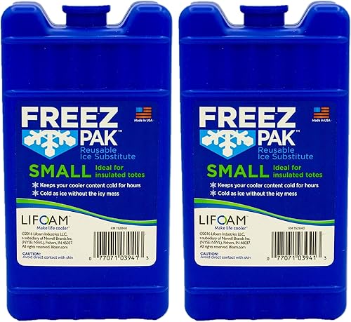 Freez Pak Reusable Ice Pack (2 Pack) Ice Packs for Lunch Bags and Coolers