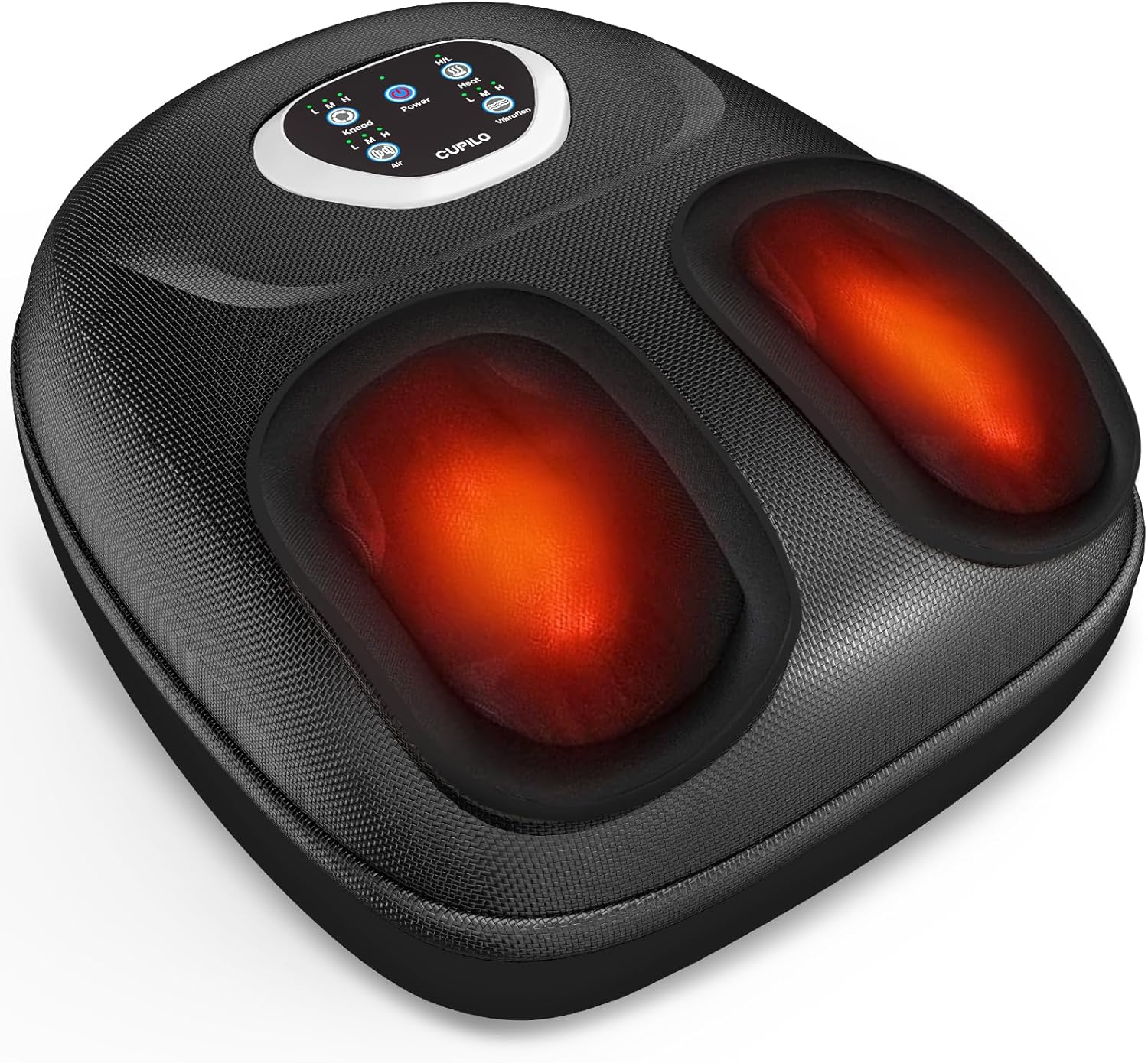 FSA Eligible Foot Massager for Neuropathy, HSA Store Feet Massager with Heat, Vibration & Compression, Deep Kneading for Tired Feet, Birthday Gifts for Women Men（Black）