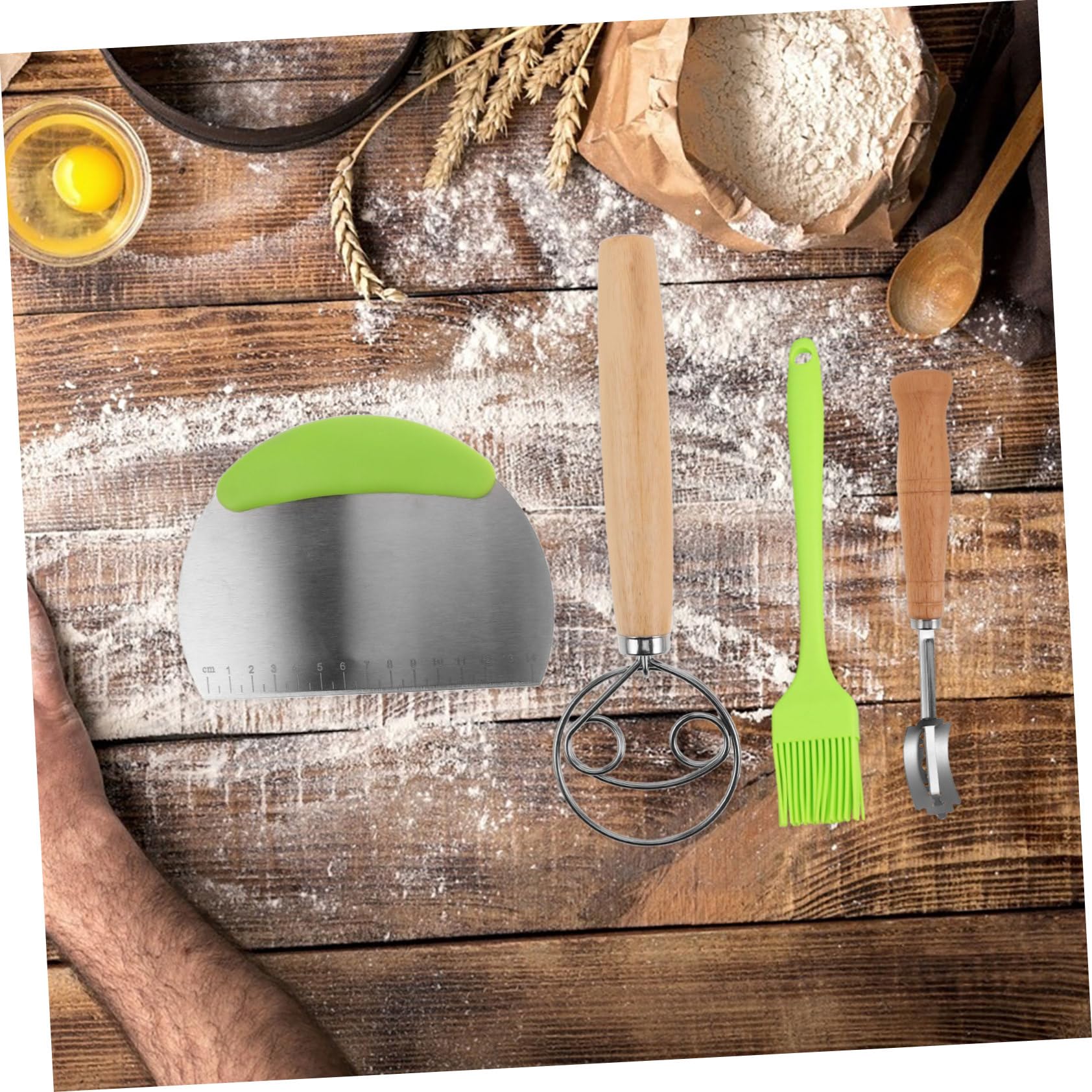 Juego de Cesta de Masa Madre de Silicona y Acero Inoxidable para Fermentación de Pan, Diseño Plegable, Gran Capacidad, Resistente a Altas Temperaturas para Uso en Casa