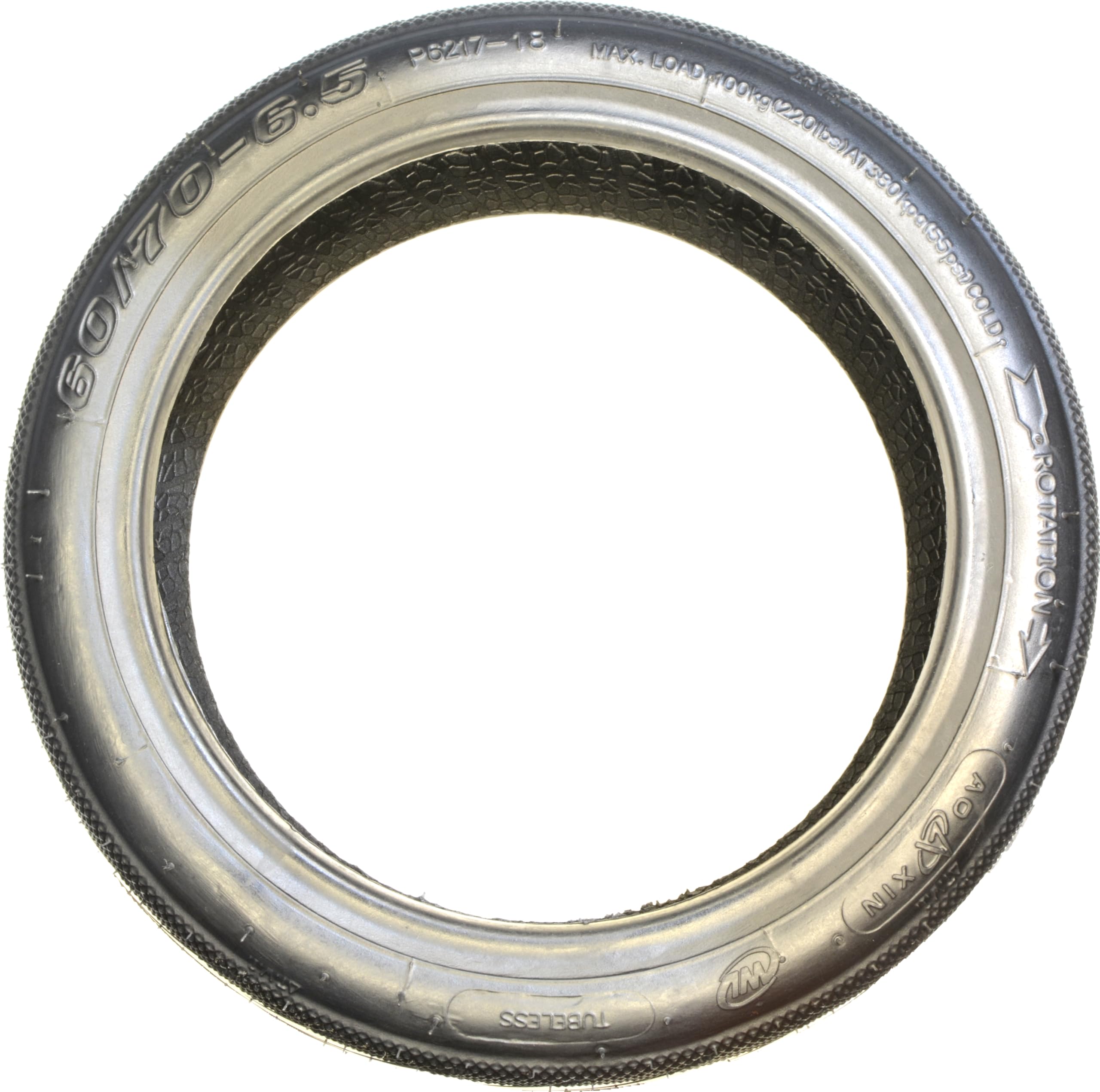 Pneumatico Tubeless 60/70-6,5 per Monopattino Elettrico, Compatibile con Ninebot Max G30, Smartgyro K2, Cerchione 6,5