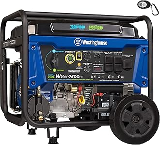 Westinghouse 9500 Peak Watt Dual Fuel Home Backup Portable Generator, Remote Electric Start, Transfer Switch Ready, Gas & Propane Powered