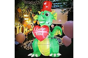 DomKom 5 FT Valentine's Day Inflatable Dragon Yard Decoration
