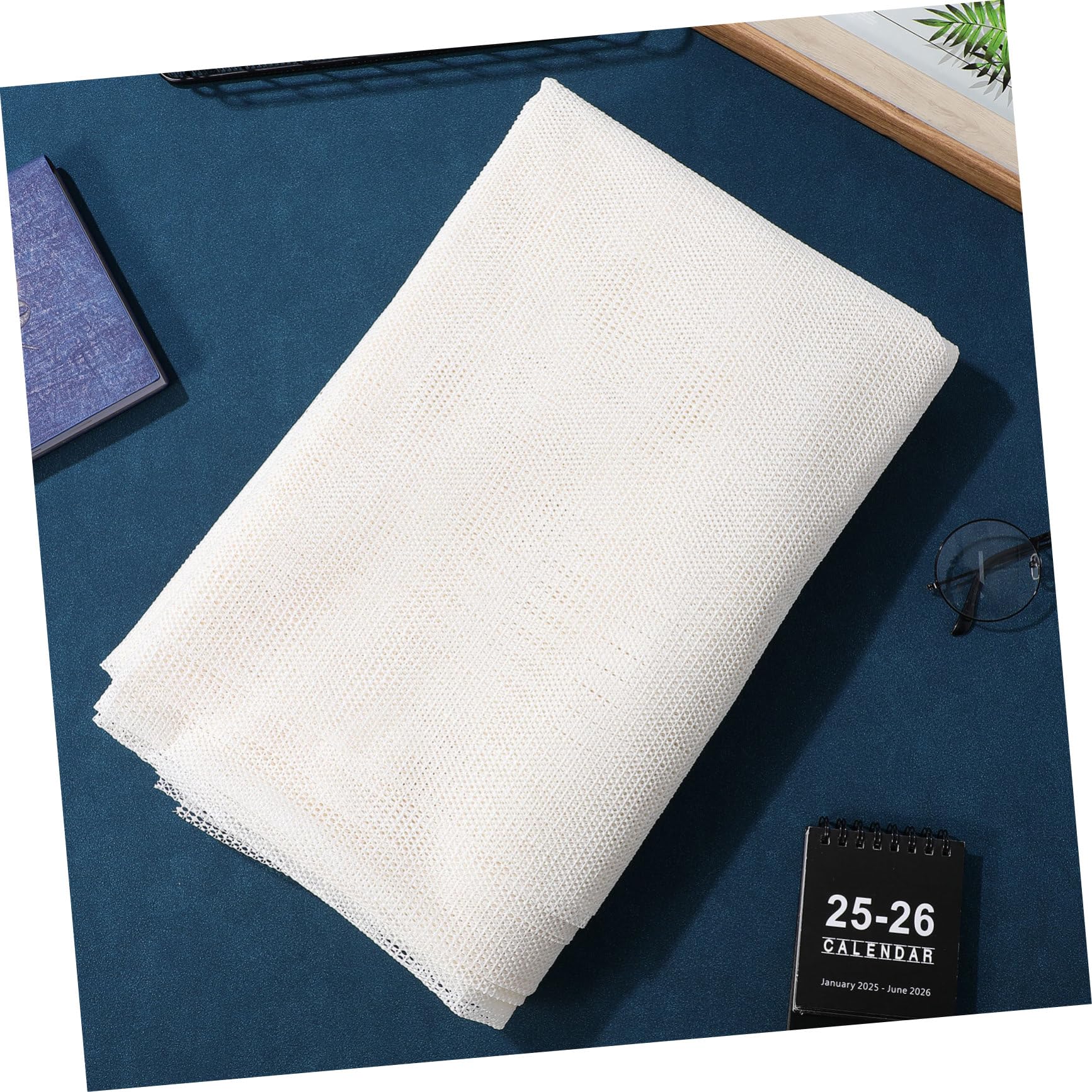 Tofficu -Tapis Antidérapant en PVC Blanc 200x300 Cm pour Tapis de Couloir, Protège Sols en Bois Dur et Empêche Le Glissement, Maison Bureau