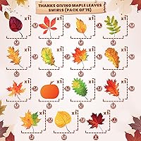 Vista 2 de KatchOn, Remolinos de decoración colgantes de otoño, paquete de 30, sin bricolaje, decoración de fiesta de Acción de Gracias, decoraciones de otoño