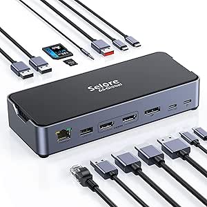 USB C ドッキングステーション type c【15 in 1単一モニタ8K対応】2
