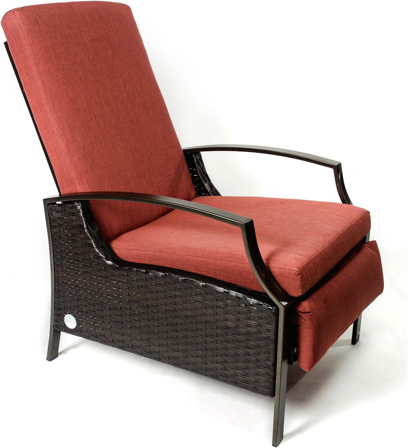 Outdoor Wicker Adjustable Recliner with Cushion