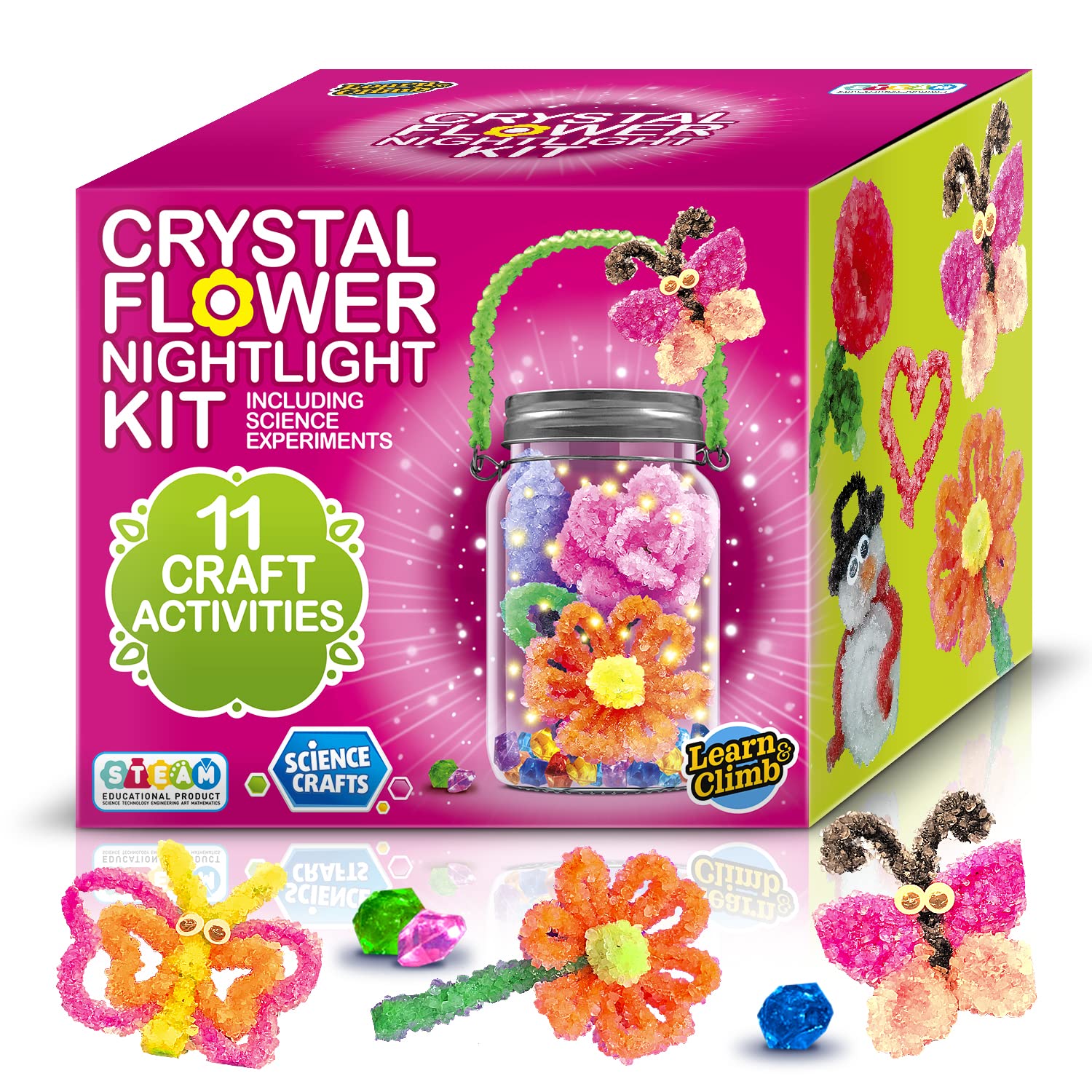 Make Your Own Crystal Night Light - Arts and Crafts for Kids 4-6 - Gift for Girls