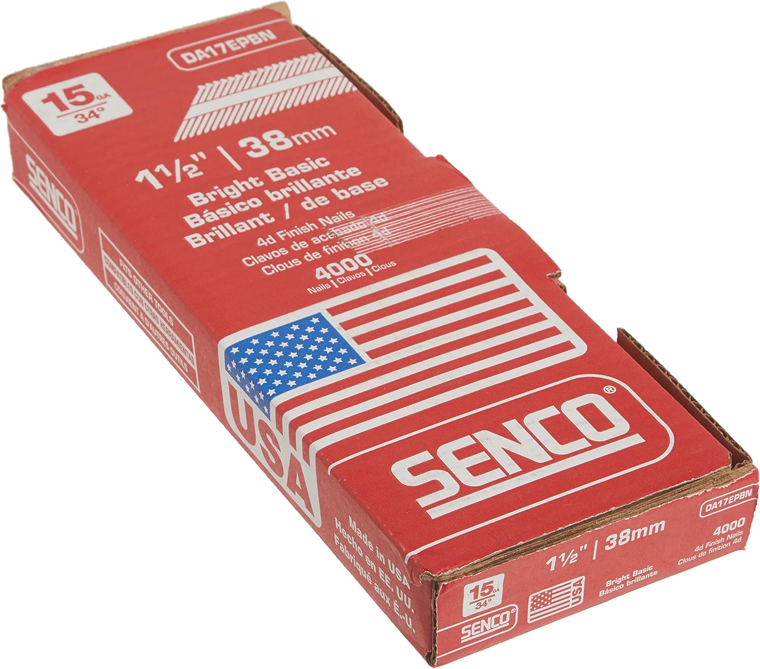 SENCO FASTENING SYSTEMS DA17EPBN 4000CT 1-1/2-Inch Finish Nail