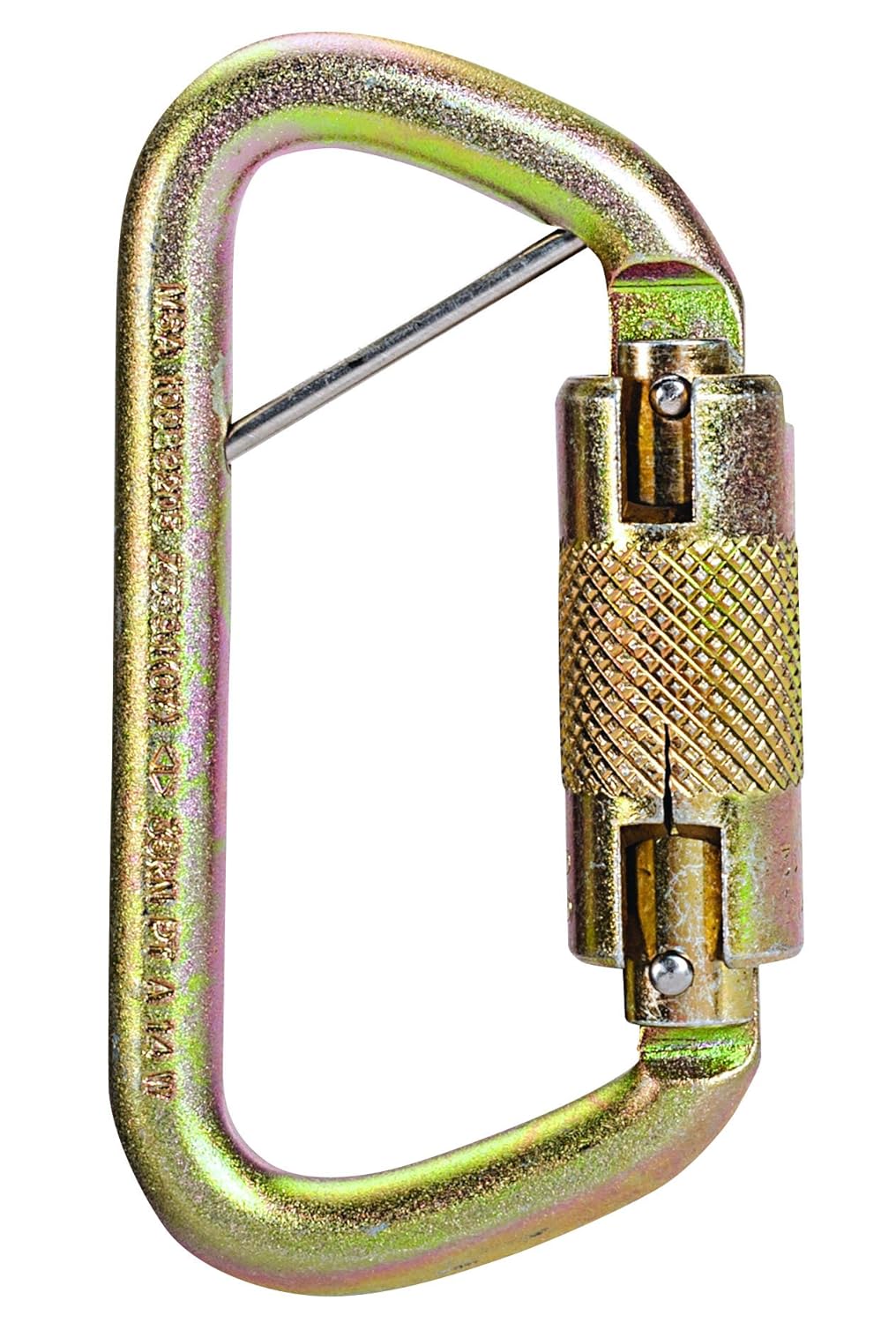 MSA SRCC413 Steel AutoLocking Carabineer, 9/16" Gate, 4.18" Length