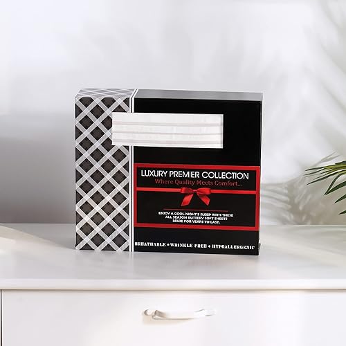 Miniatura 5 de Elegant Comfort Lujoso juego de sábanas de 4 piezas de microfibra de calidad egipcia de 1500 hilos, transpirable, suave, calidad de hotel premium,