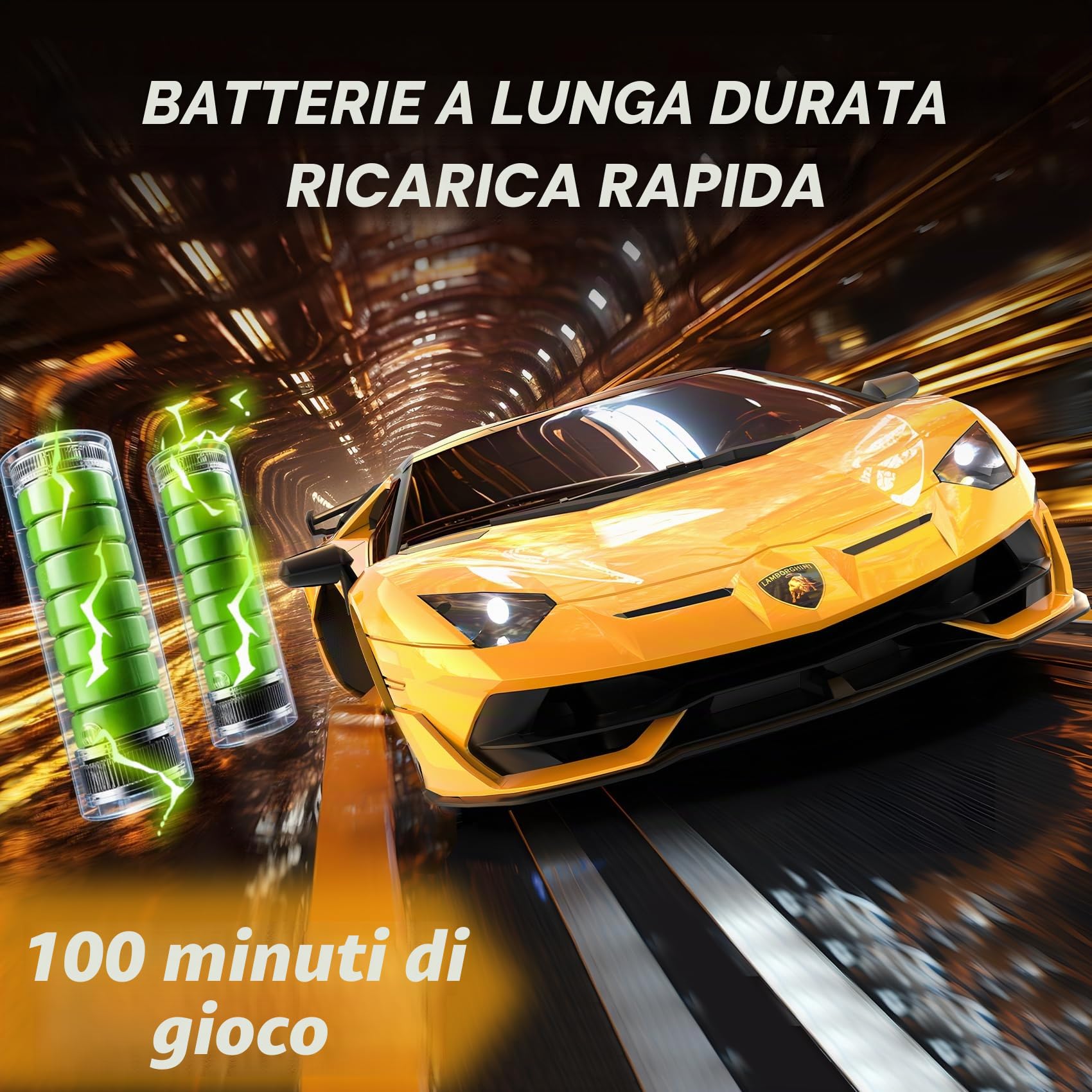 AEROQUEST Lamborghini - Auto telecomandata con licenza ufficiale Lambo Aventador SVJ, in scala 1:16, giocattolo per bambini, sport da corsa, hobby, regalo di compleanno per ragazzi e ragazze