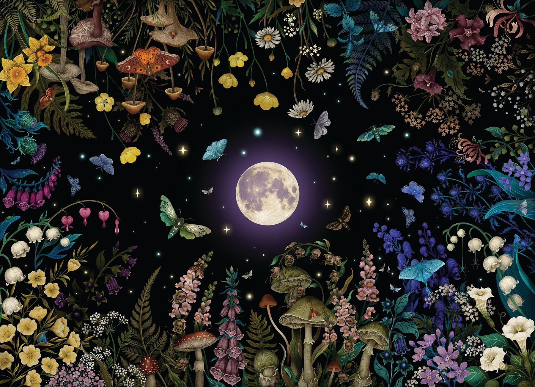 Cobble Hill 500 Piece Puzzle - Night Garden - Sample Poster Included