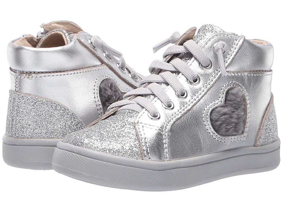 

Old Soles Glam Heart (Toddler/Little Kid) (Silver Glam/Silver/Dark Silver) Girl's Shoes