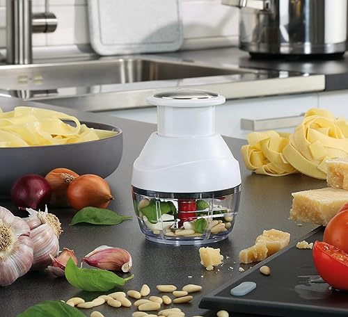 Miniatura 7 de Küchenprofi Cortador múltiple de verduras y frutas, 3.4 pulgadas de diámetro x 4.5 pulgadas de alto, picador de verduras - Mini picadora de alimentos