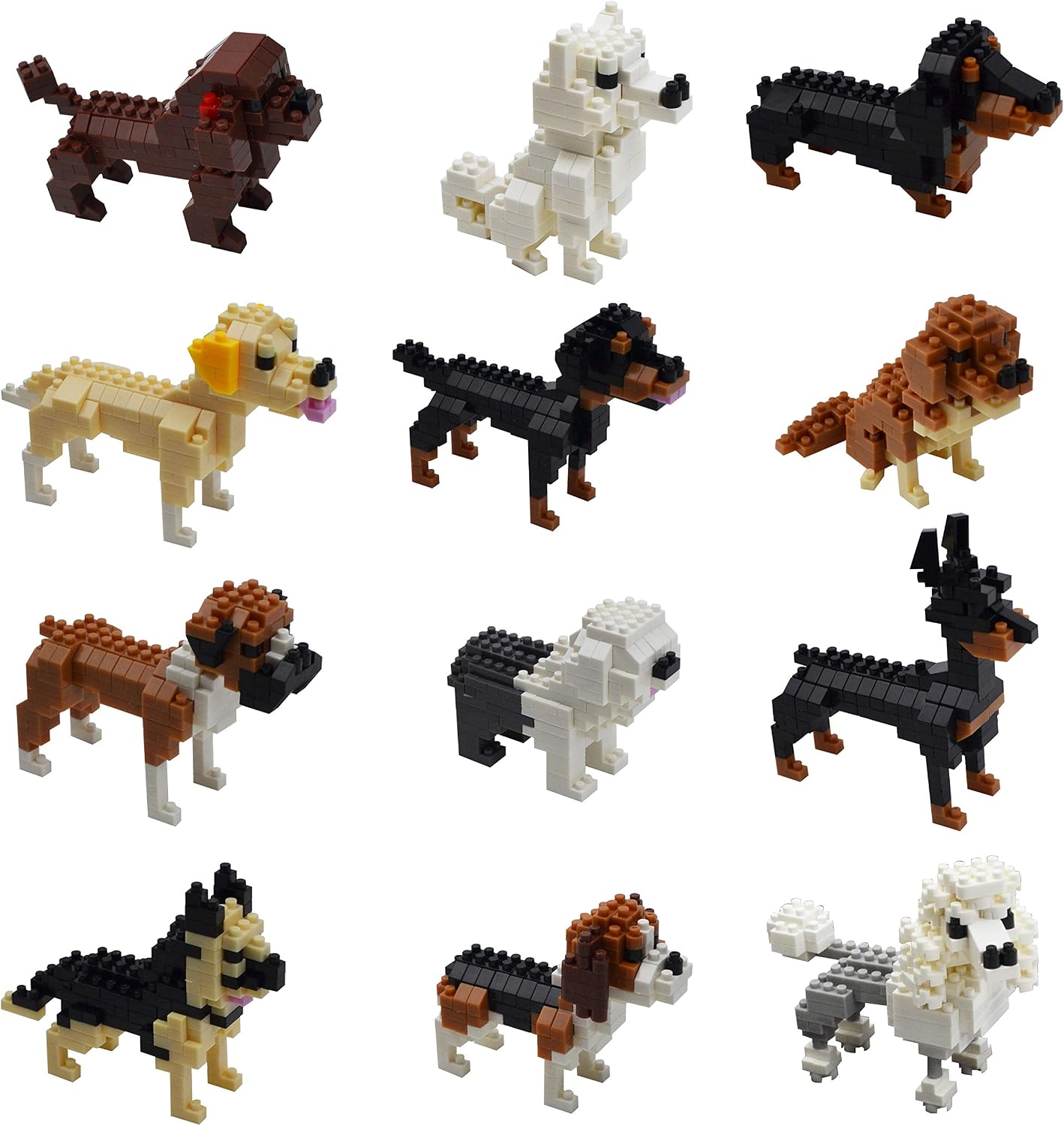 JOYIN 12 Pcs Prefilled Easter Eggs with Dog Building Blocks for Easter Eggs Hunt, Easter Basket Stuffers/Fillers, Party Favor, Classroom Prize Supplies, Classroom Rewards, Games, Good Bag Fillers