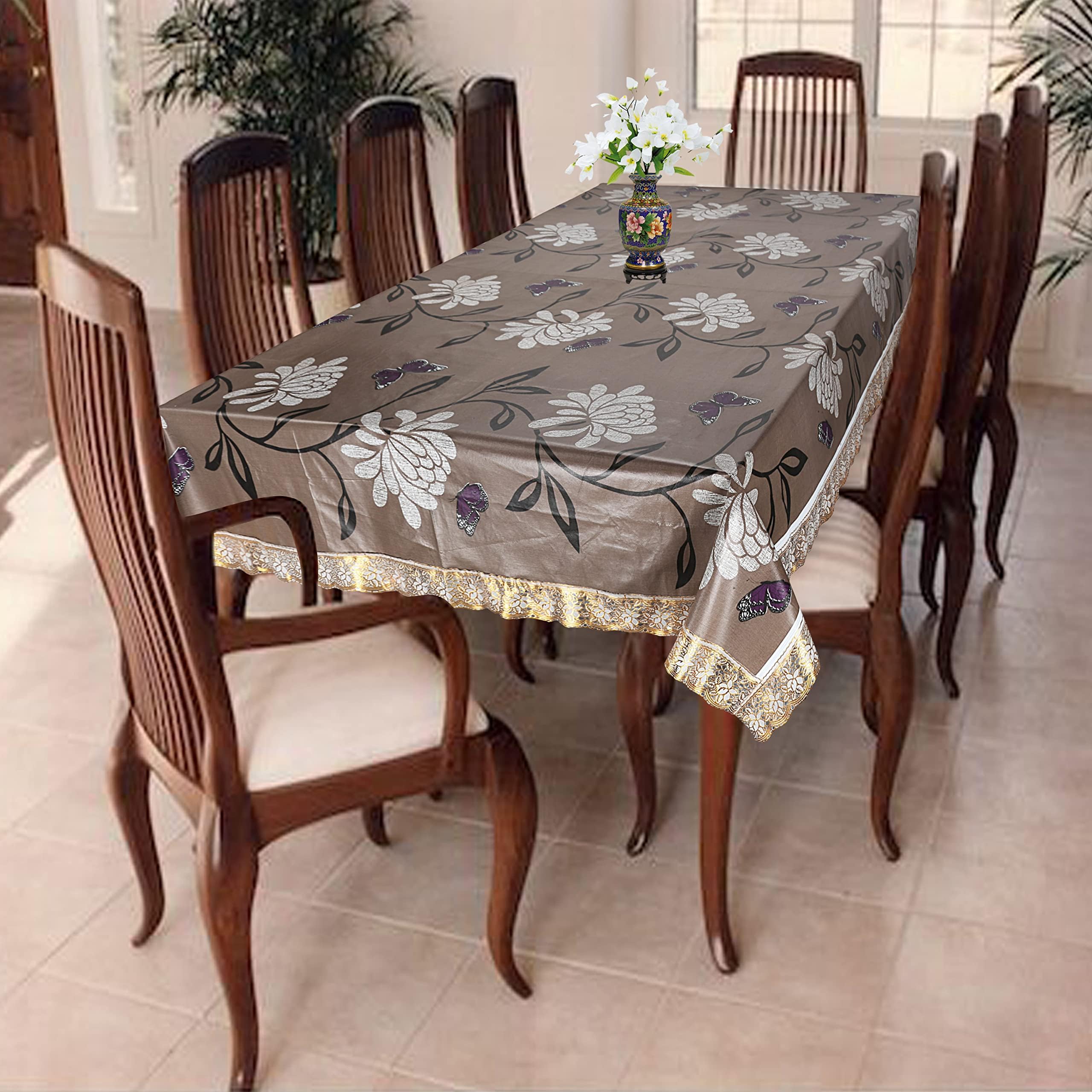 Buy Kuber Industries Rectangular Dining Table Cover 6 Seater|Table ...