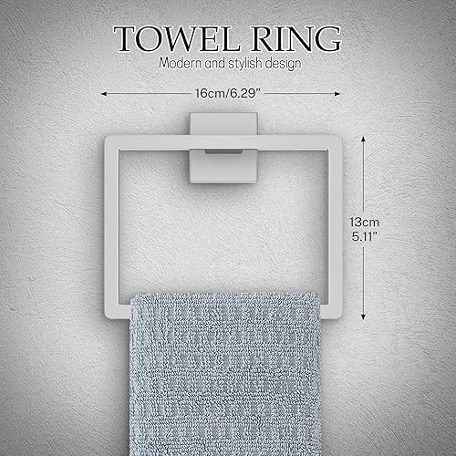 Miniatura 4 de Juego de accesorios de baño de níquel cepillado de 10 piezas, juego de toallero de 23.6 pulgadas, juego de accesorios de baño de acero inoxidable