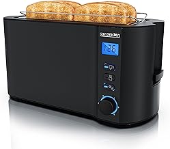 Sponsored You’re seeing this ad based on the product’s relevance to your search query.Learn more about this advertisement Arendo - Toaster stainless steel long slot 4 slices - double wall housing - integrated bread holder - browning grades 1-6 - bread centring - automatic shut-off - display with remaining time display