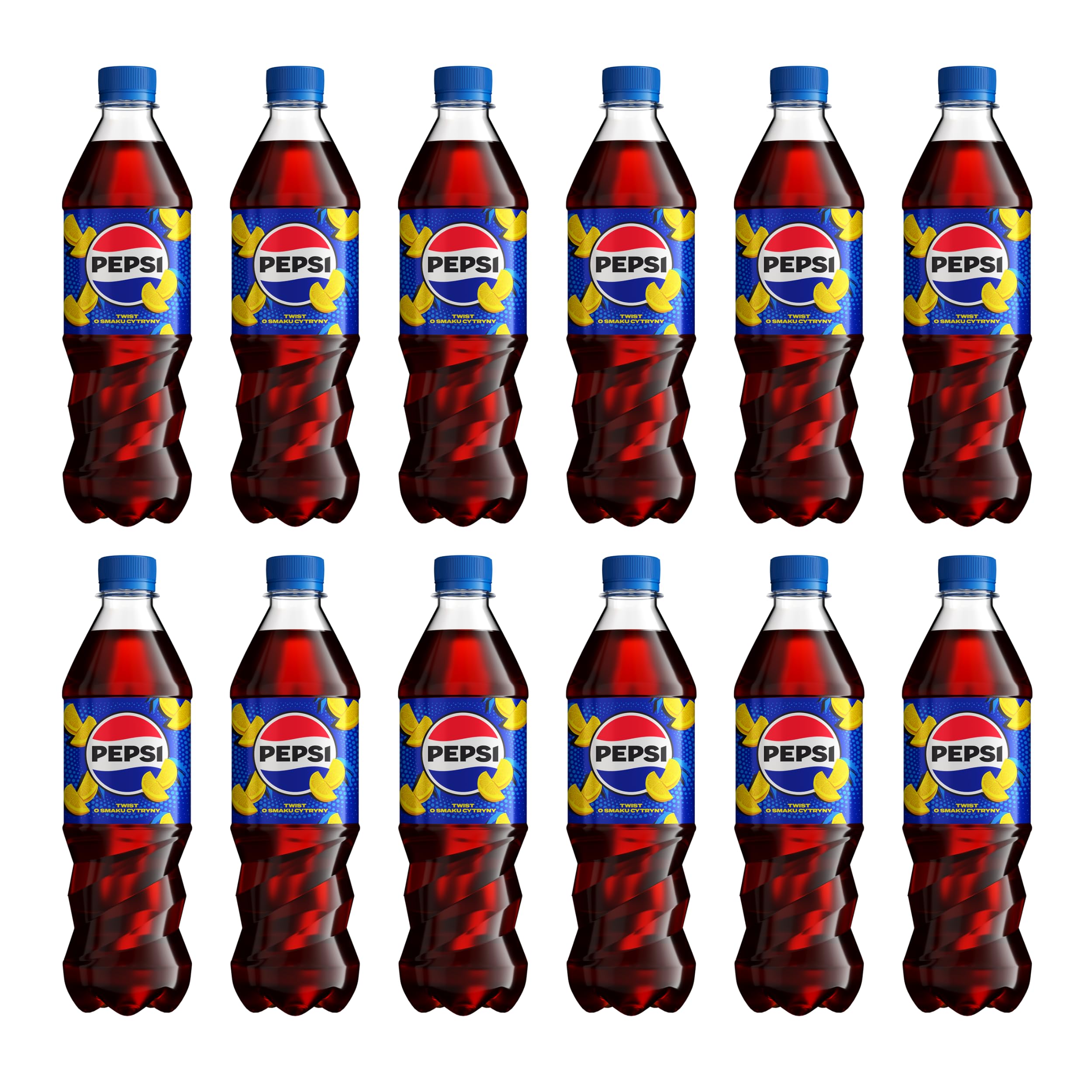 Pepsi Twist 50cl x 12 | Pepsi al Limone Bevanda Analcolica Gusto Limone | Confezione da 12 Bottiglie da 500ml