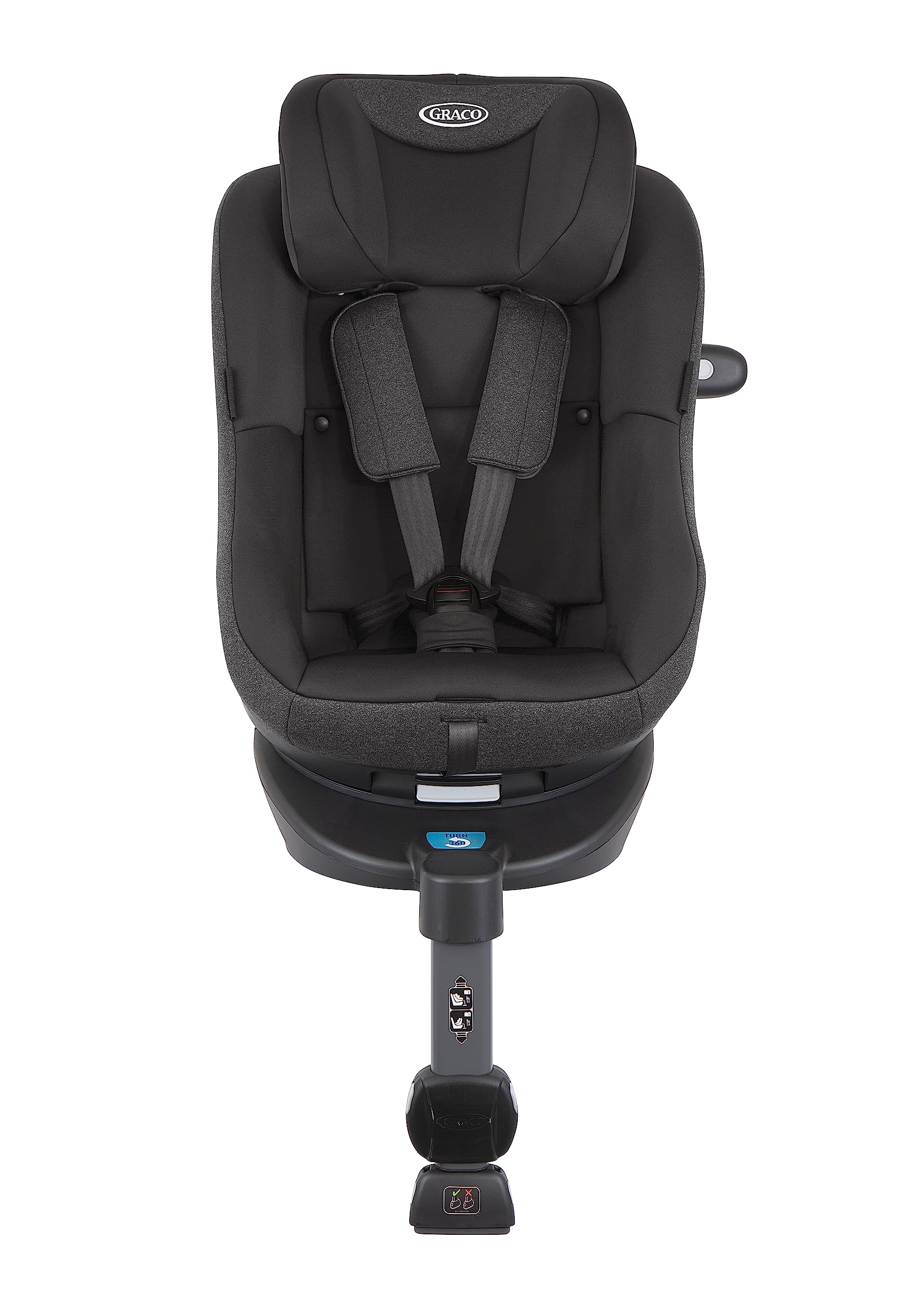 GRACO - Turn2Me i-Size R129 Silla de coche giratoria 360º con ISOFIX, de 40 a 105 cm (desde el nacimiento hasta los 4 años aprox.), color Heather