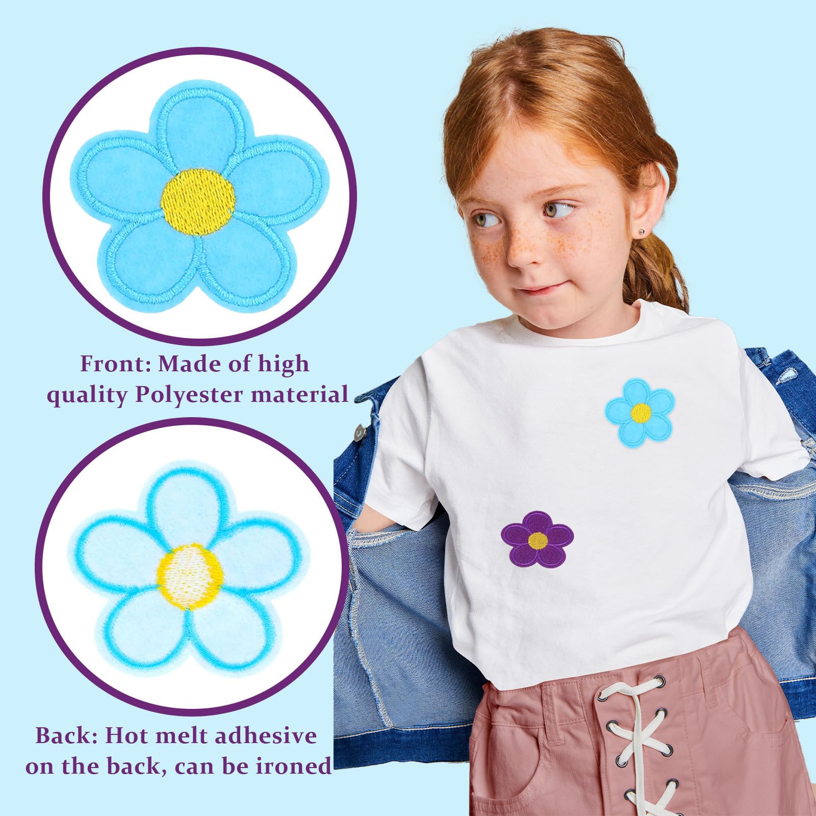 AOODUERL 24 Pièces Patch Thermocollant, écussons Brodés