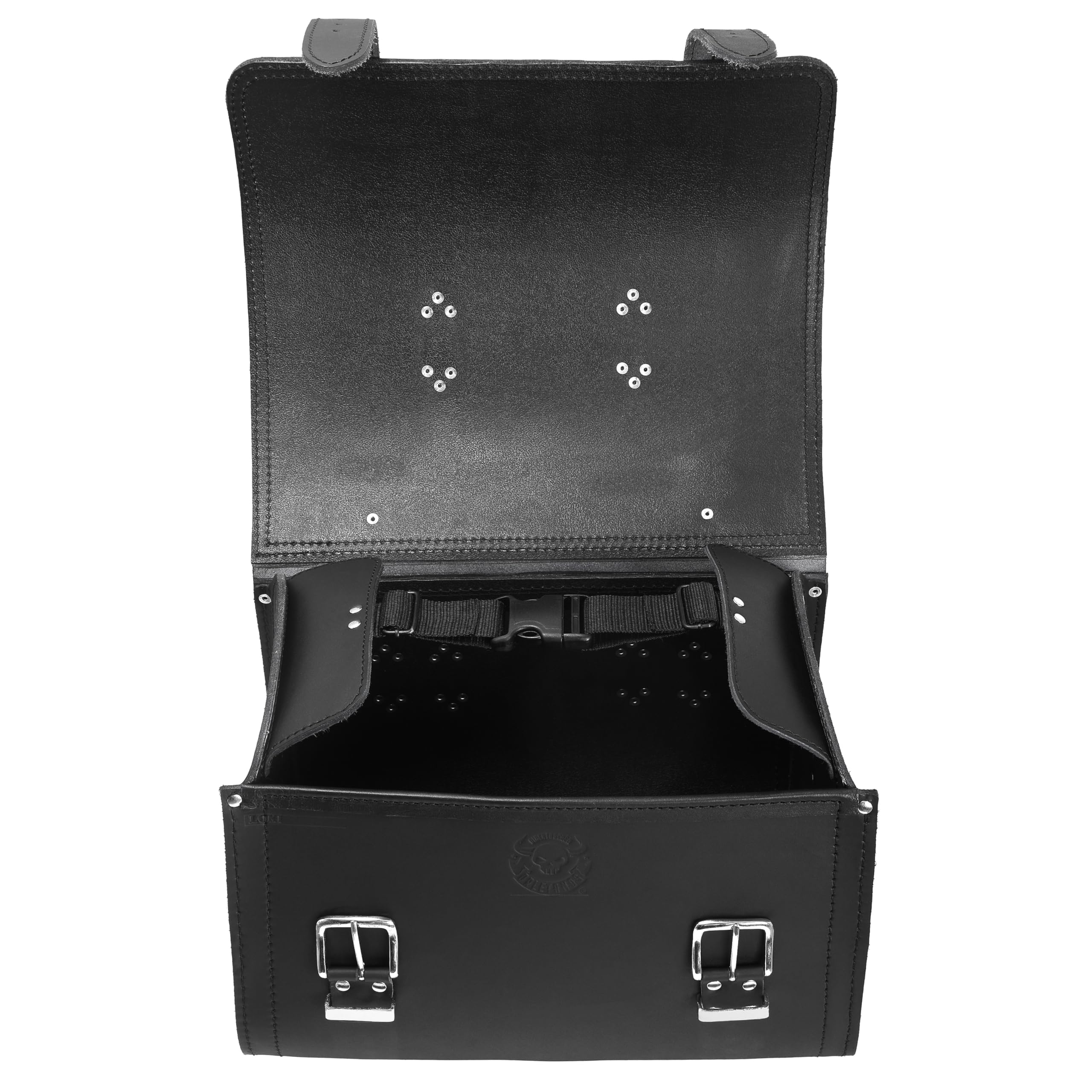 Gepäckkoffer Packtasche kompatibel mit Heritage Deluxe Springer Loki Black Rolle GepäckrolleHarley Davidson Sissybar Gepäckträger schwarz HD