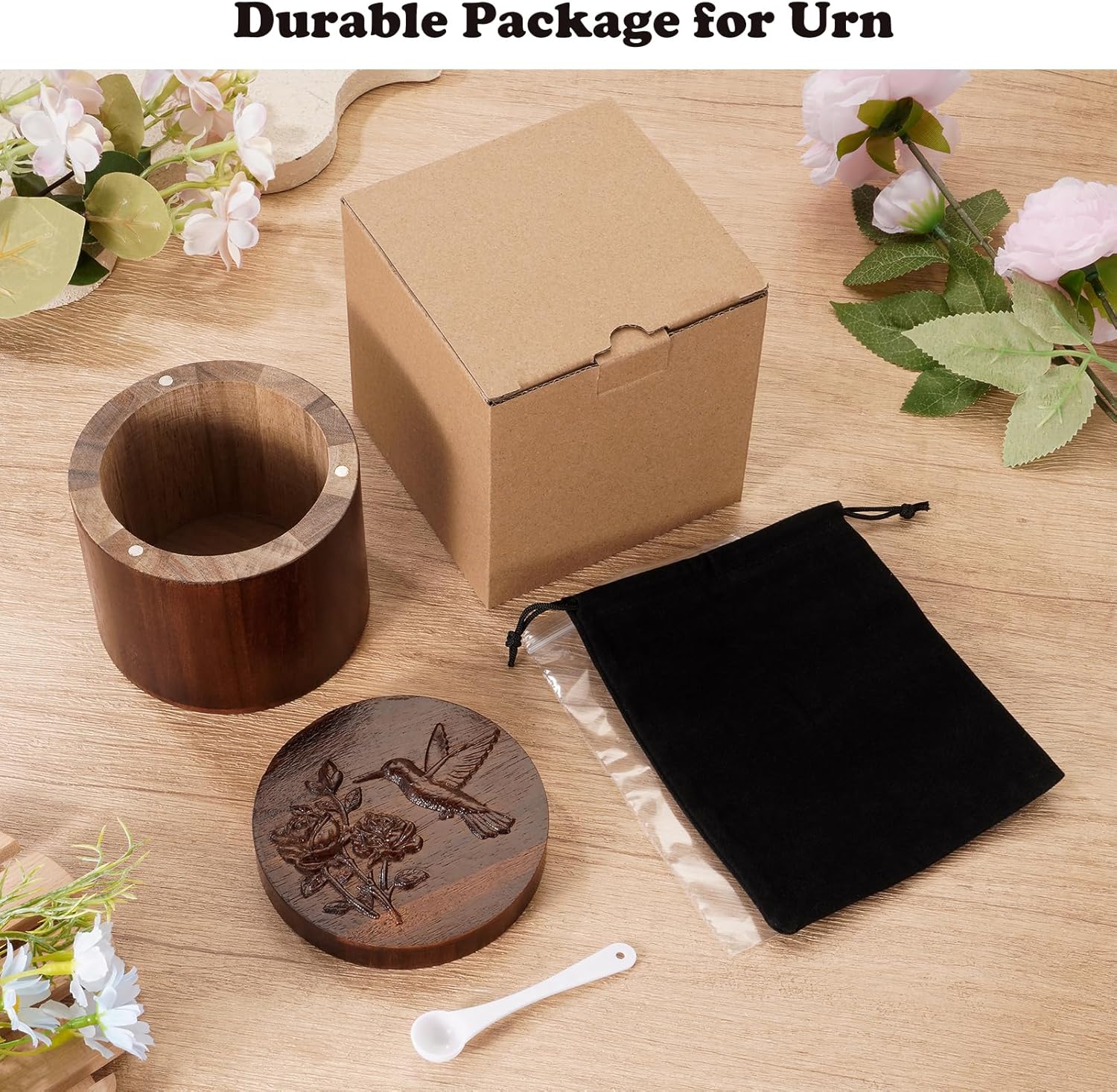 SOITIS Customized Urn for Human Ashes, 3.94 Inches Wood Urns Mini Urns for Human Ashes Wooden Box Urns Small Urns for Human Ashes Keepsake Sharing Urn for Women Men