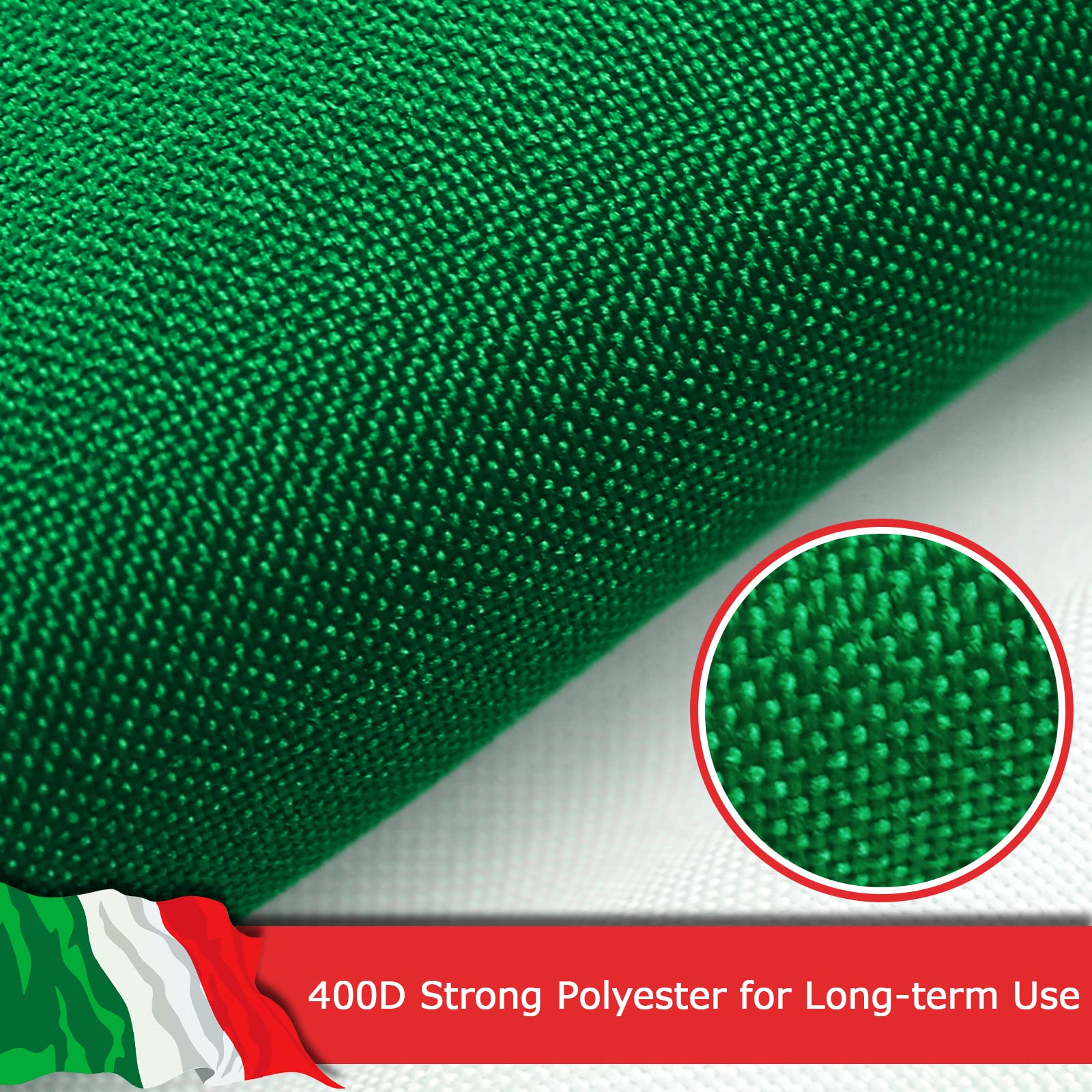 Bandiera Italia 90x150 Cm In Poliestere 400D Resistente - Bandiera Italiana Per Esterni Con Due Occhielli In Ottone, Colori Vividi E Anti-sbiadimento, Per Celebrazioni E Decorazioni - 4