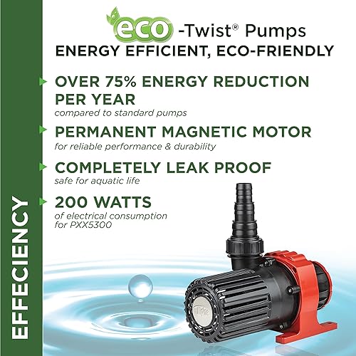 Miniatura 8 de Alpine Corporation Eco-Twist - Bomba de estanque de ahorro de energía de 5300 GPH con cable de 33 pies