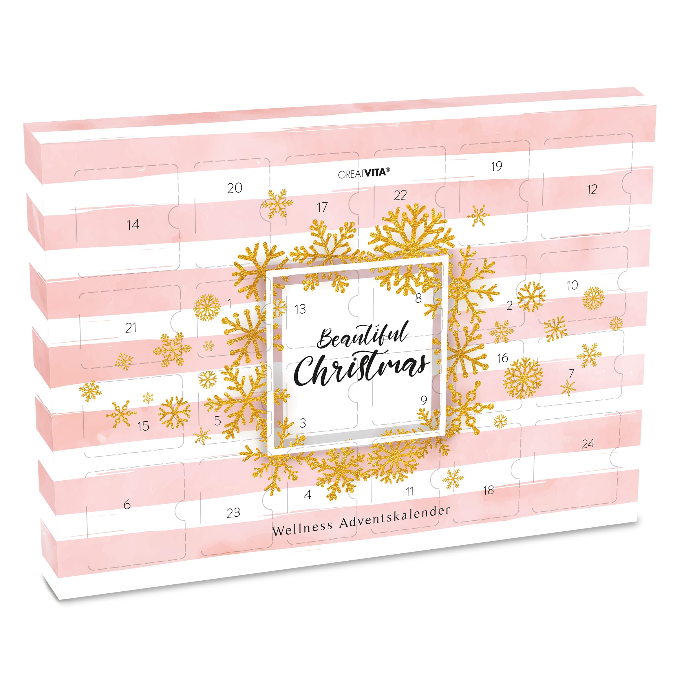 mituso Calendario de Adviento Bienestar, con cosmética natural, fragancia y decoración, relajación Calendario de Navidad con 24 sorpresas
