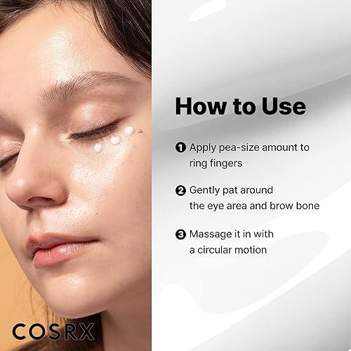 Miniatura 6 de COSRX Snail Mucin Peptide Under Eye Cream, 0.84 onzas líquidas, 73.7% de mucina de caracol y niacinamida, cuidado de los ojos, crema de ojos