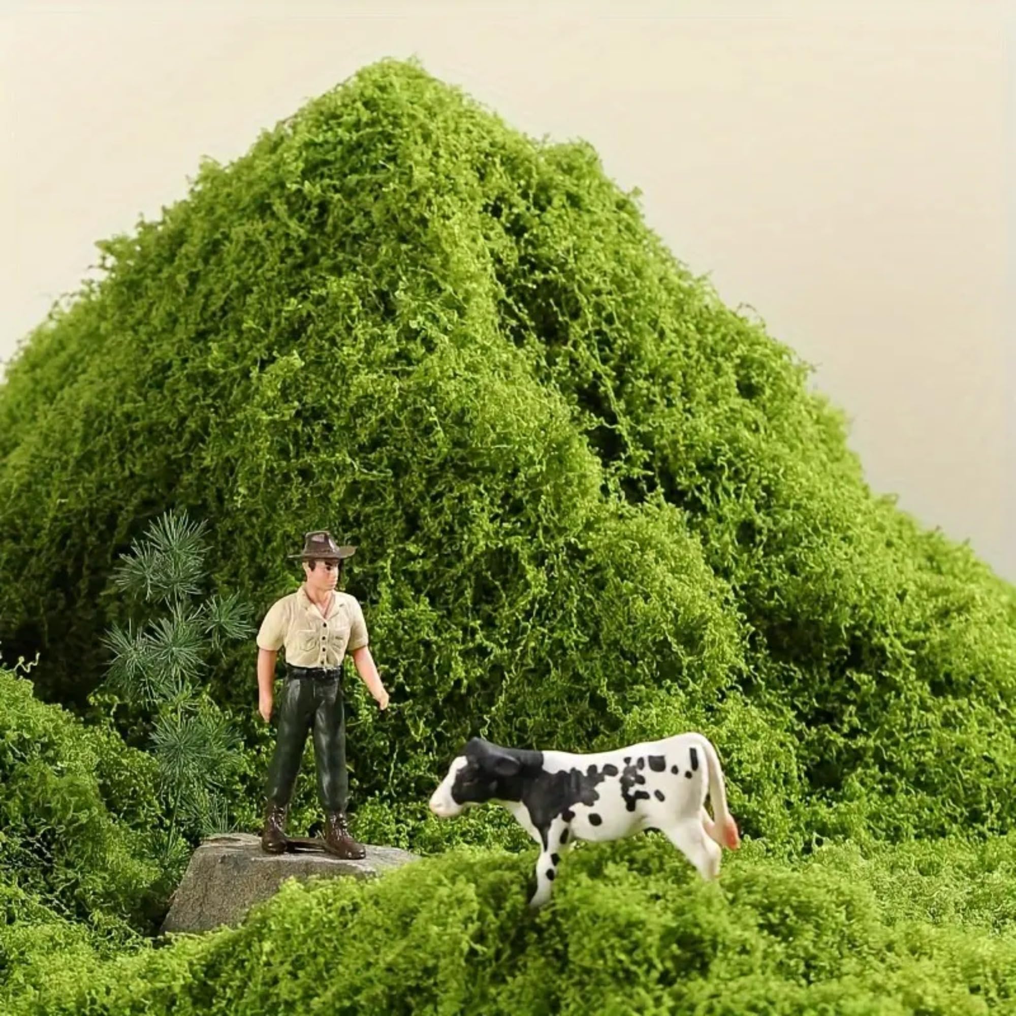 Moosmatten zur Dekoration, Flachmoos für Moosbilder und Mooswände, Kunst Moos, Kunstmoos Zum Dekorieren, Fake Dekomoos, Bastelmoos, Frühlingsdeko (Dunkelgrün,100x200 cm)