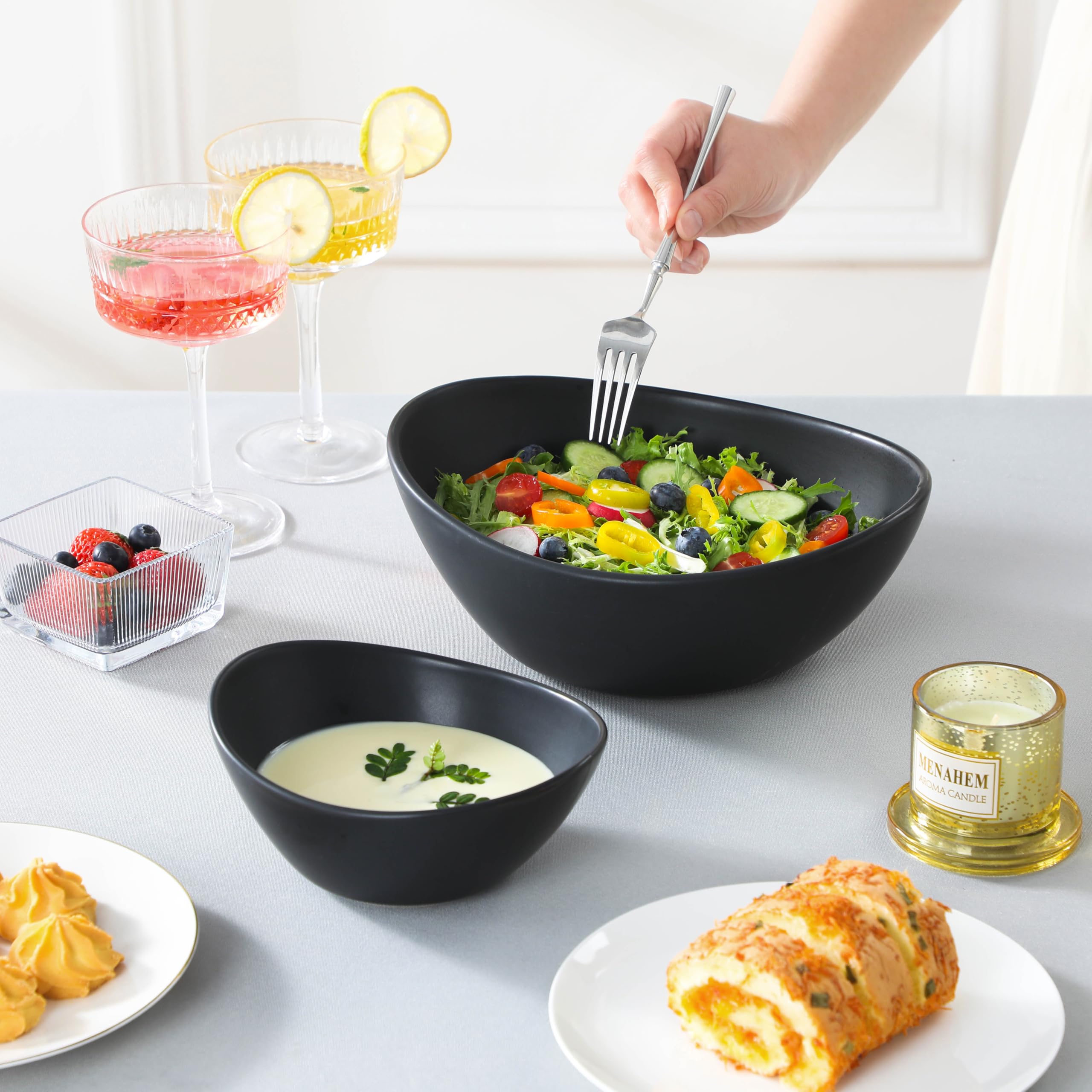 MALACASA Etagere Obst, Etagere mit 2 Etagen, Servierschüssel Obstschale