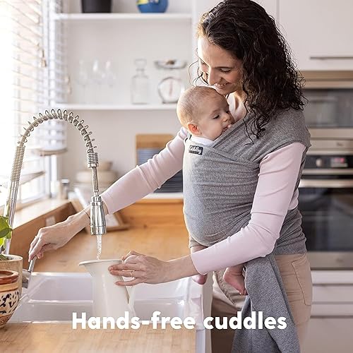 Miniatura 7 de Cuddlebug Fular para bebé - Portabebés manos libres - Portabebés suave y elástico - Portabebés recién nacido a niños pequeños de 7 a 35 libras -