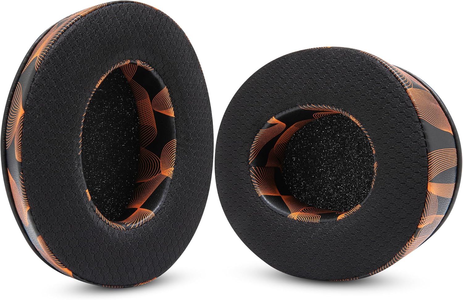 WC Freeze Hybrid Fabric Cooling Gel Replacement Earpads - Compatible with HyperX Cloud, Steelseries Arctis, ATH M50X, Turtle Beach Stealth & More - Comfortable & Cooler for Longer | Kinetic Wave