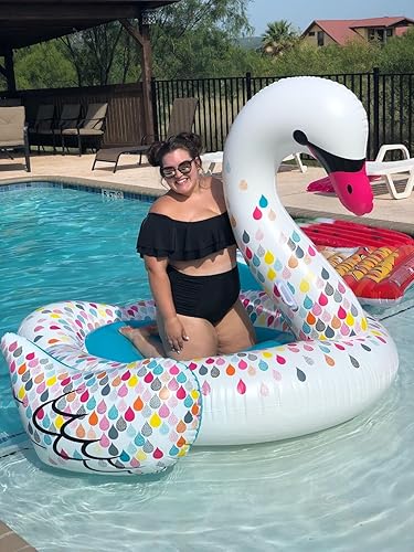 Miniatura 6 de Tempt Me Conjunto de bikini de cintura alta de dos piezas para mujer, traje de baño con control de abdomen, con volantes y hombros descubiertos.