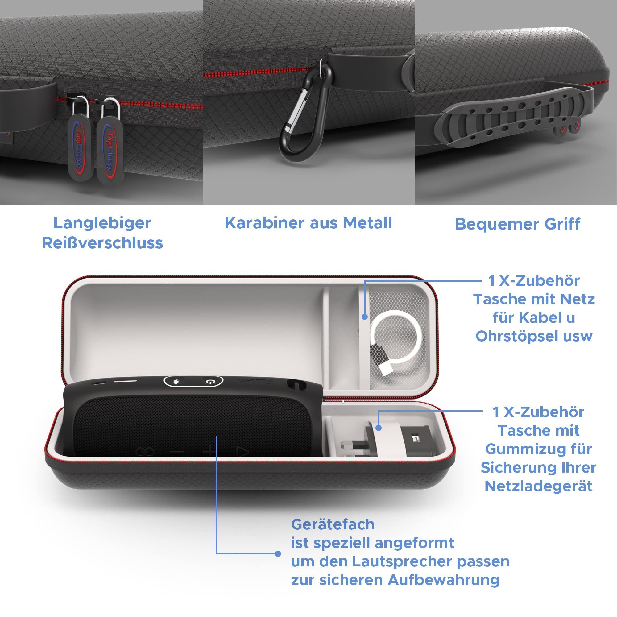 Jbl Charge 6 XBERSTAR Étui De Transport Pour Haut-parleur Bluetooth JBL Zwarte Speaker Case