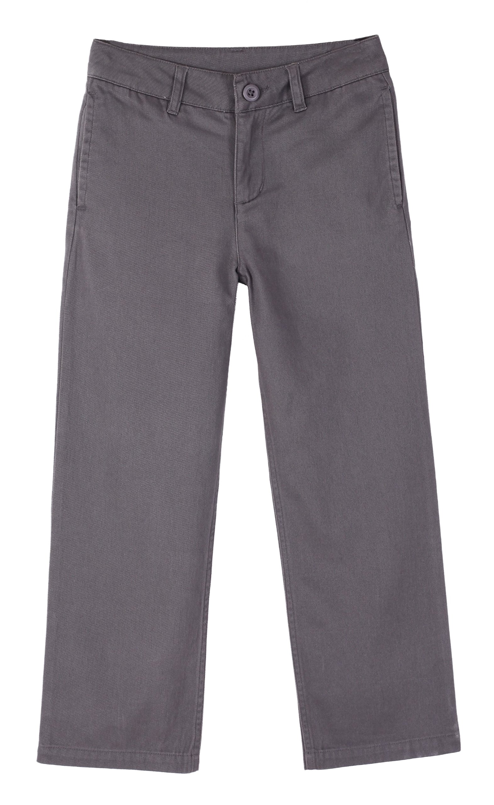 Bienzoe Niño Uniformes Escolares Algodón Cintura Ajustable Pantalon