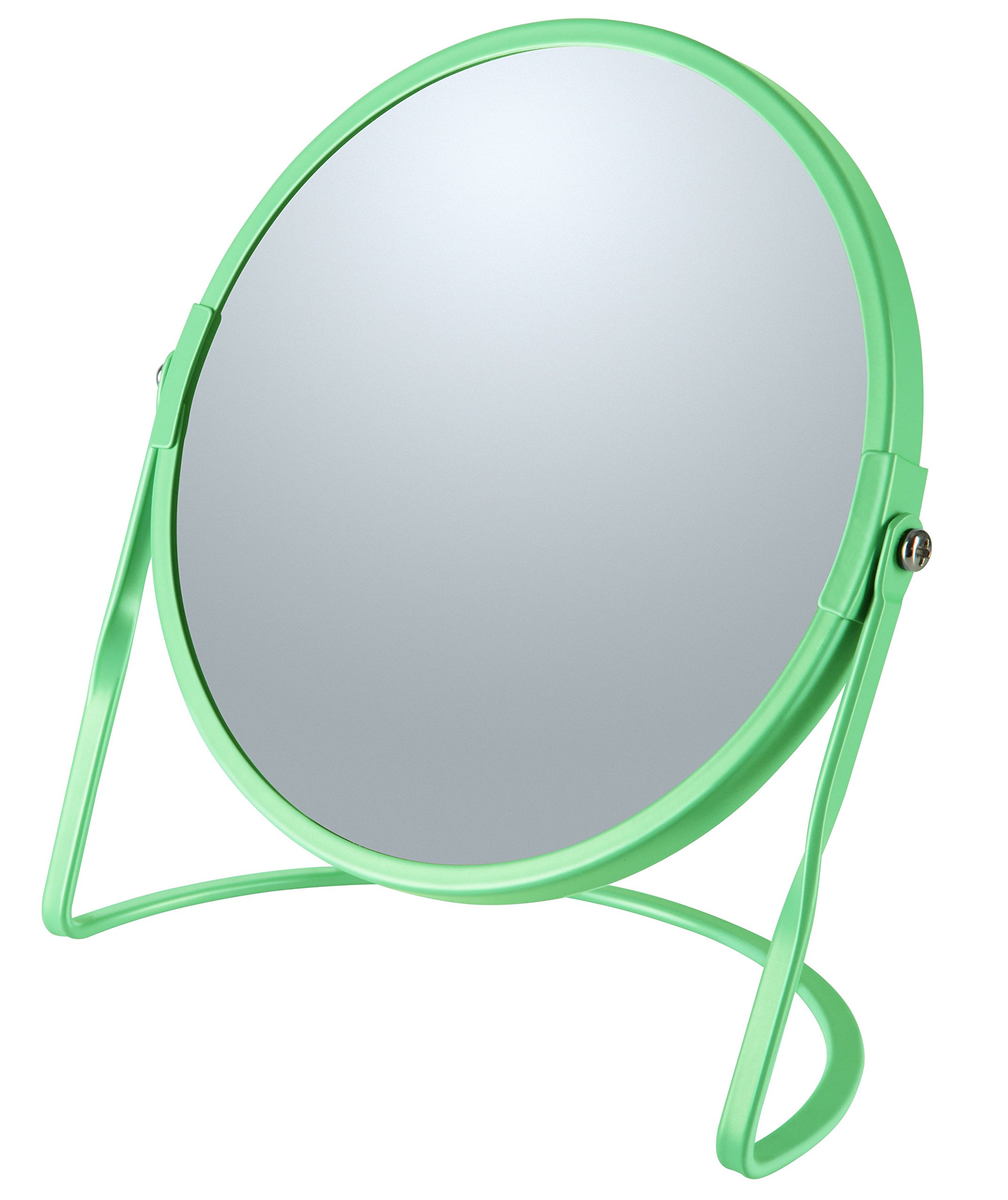 Spirella Collection Akira Standing Mirror for Vanity or Bathroom 18.4 x 10.5 x 18.4 (Reversible: 100% and x5 Magnification) - Image 2