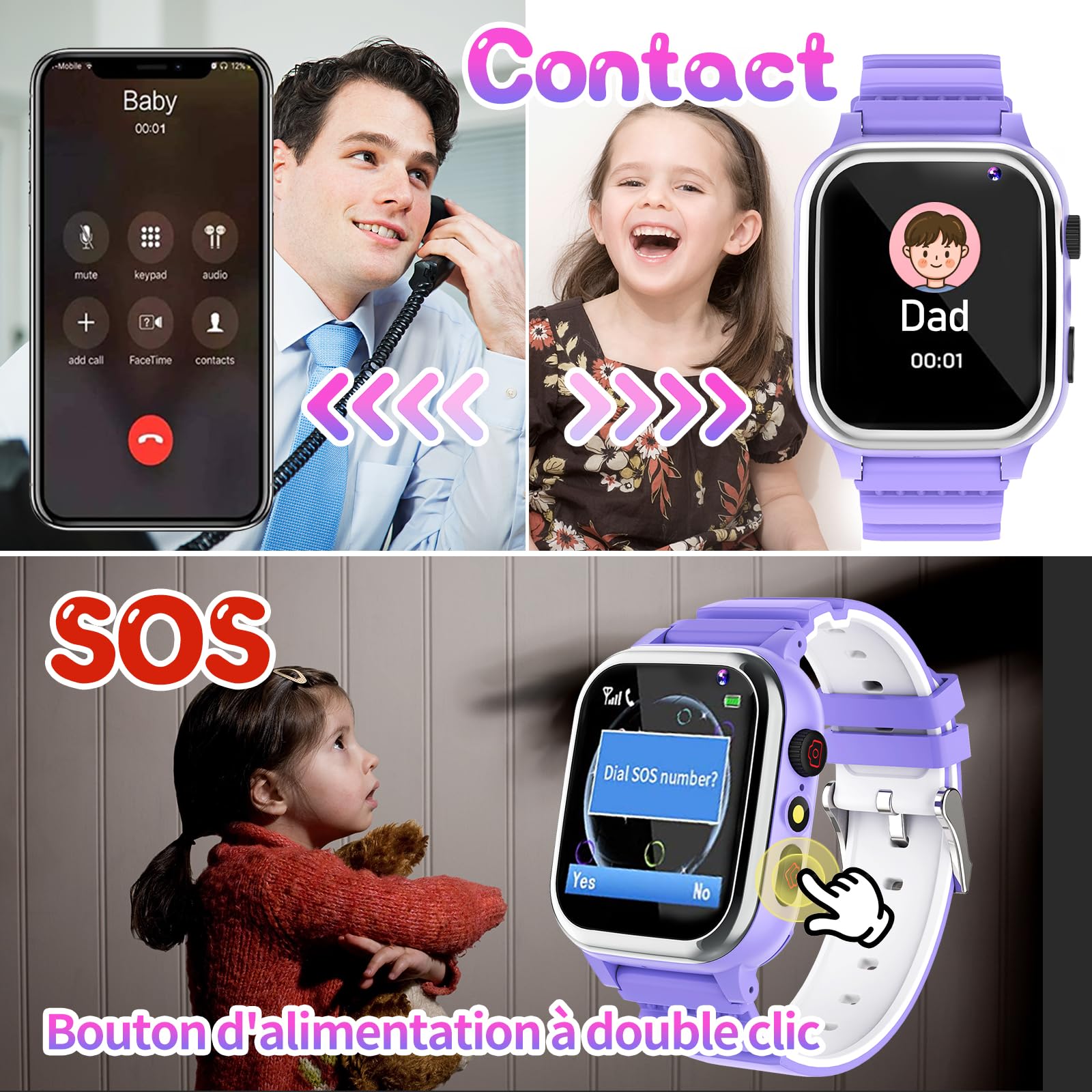 Montre Enfant 26 Jeux, Téléphone, Podomètre, Calories SOS Montre Connectée Enfant Garcon Garçons Filles Caméra HD, Lecteur de Musique, Vidéo, Cadeaux d'anniversaire