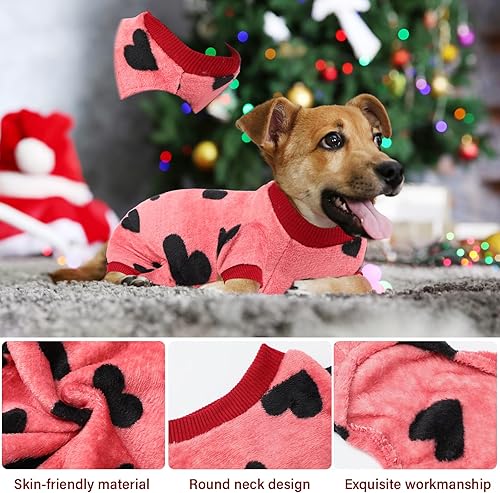 Miniatura 3 de 2 pijamas de Navidad para perros pequeños, traje de invierno para perros pequeños, pijamas de Navidad para perros pequeños, gatos, suéter lindo para
