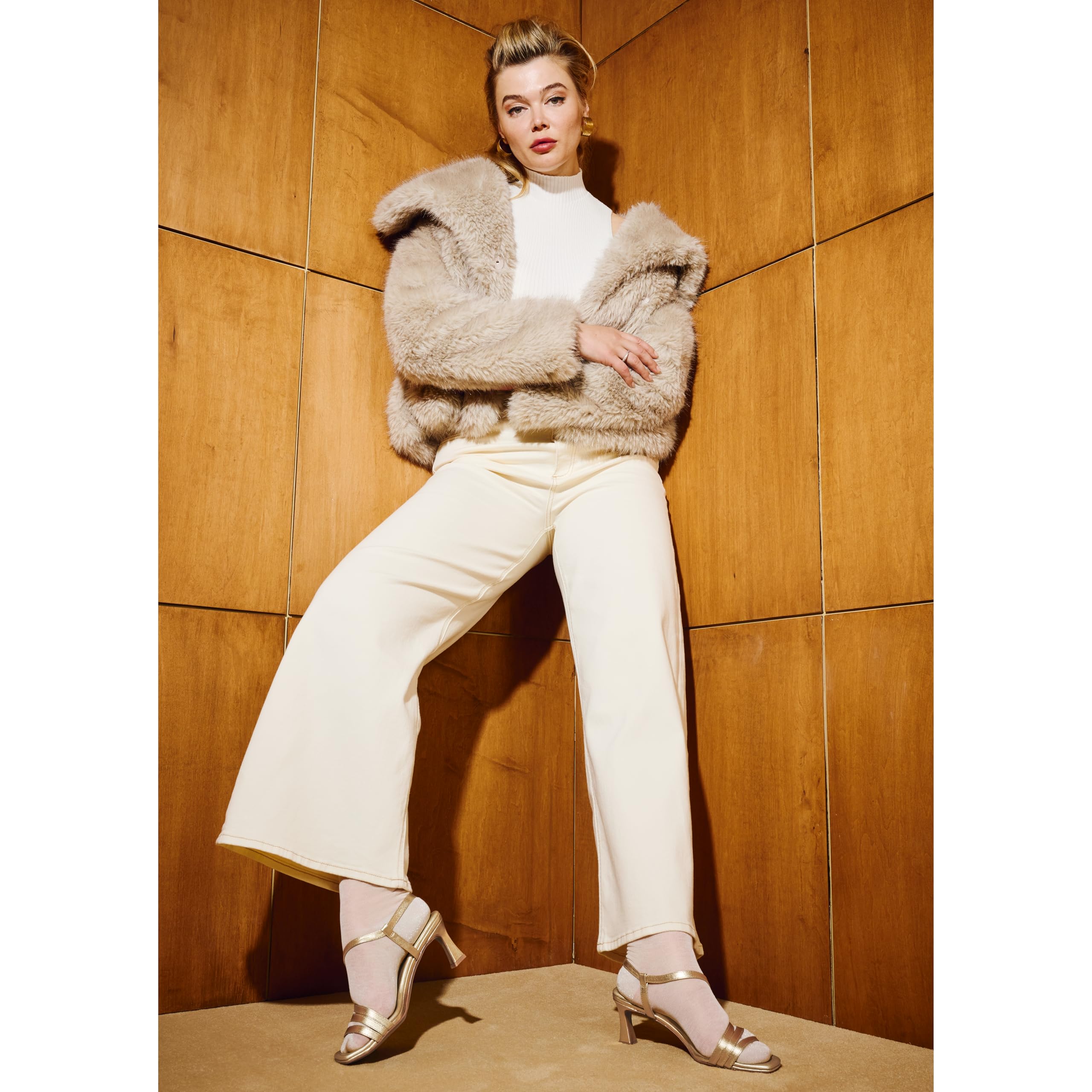 Naturalizer Women's Cody Ballet Flat Rose Gold Metallic Leather 10 W