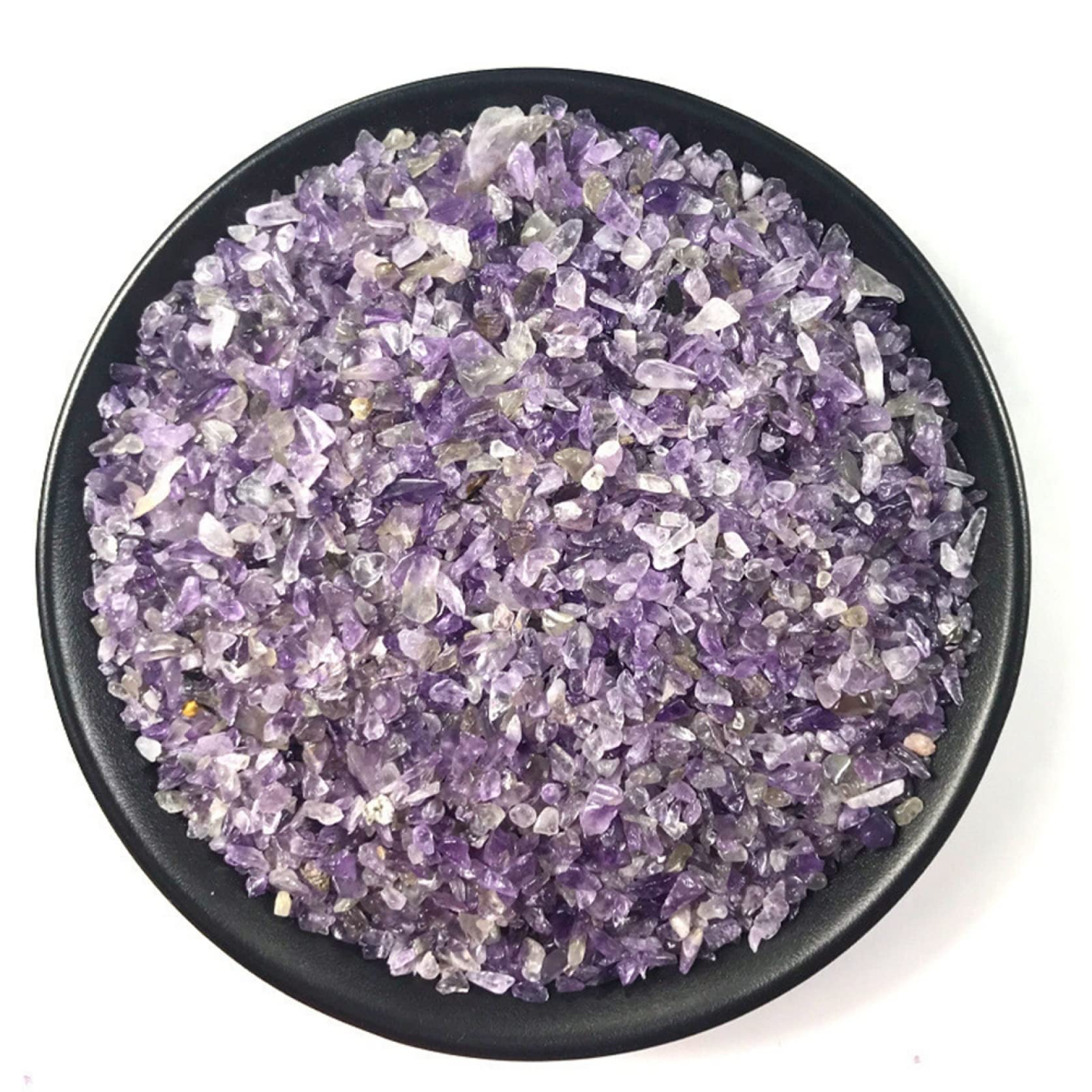 Plein de Textures Poudre d'améthystes Naturelles, 100g, 2-5mm, Cristal, Gravier, Roche, gemme Brute, décoration de bonsaï for Aquarium